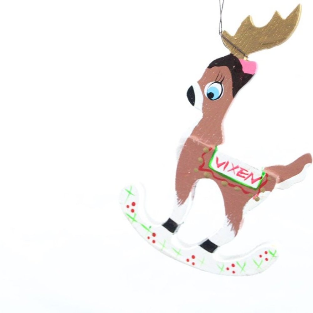 Rain Deer Vintage Christmas Ornament